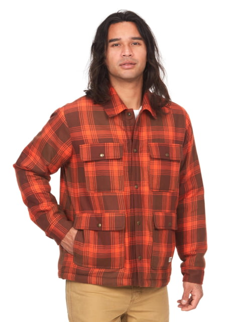 Marmot Ridgefield Sherpa Flannel Shirt Jacket - Men's Chocolate Medium