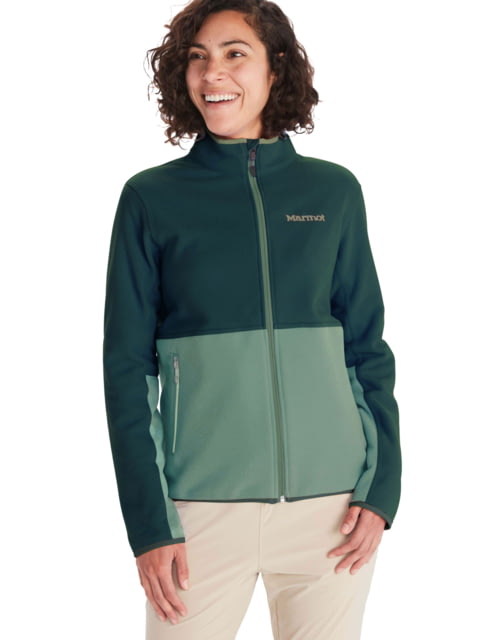 Marmot Rocklin Full Zip Jacket - Women's Dark Jungle/Frosty Green Extra Small