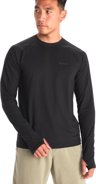 Marmot Windridge Long Sleeve T-Shirt – Men’s Black Small