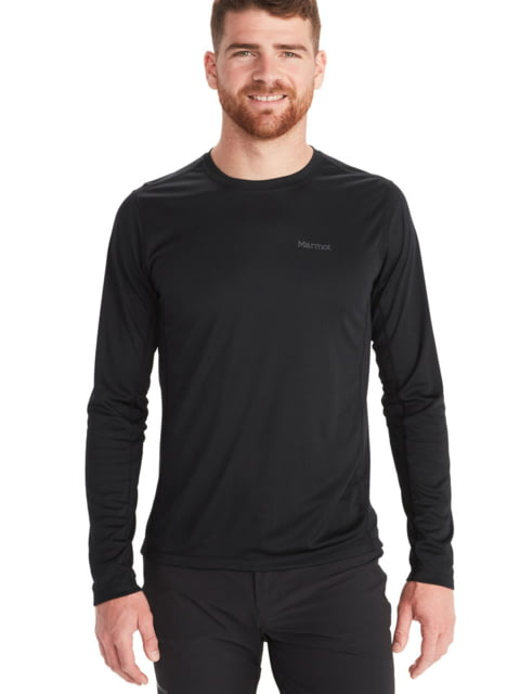 Marmot Windridge Long Sleeve T-Shirt – Men’s Black Extra Large