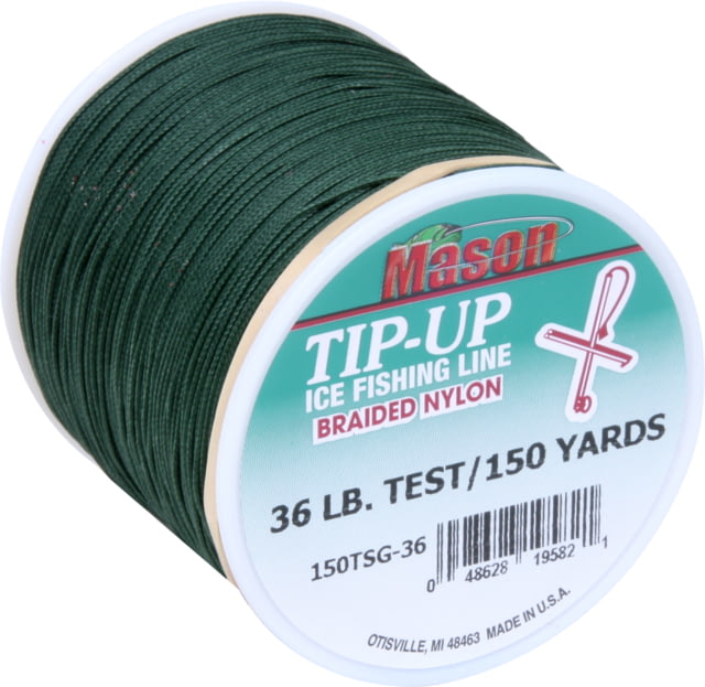 Mason Braided Nylon Tip-Up/Squidding Line 36Lb 150Yds Grn 6Bx