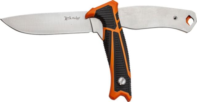Elk Ridge Trek 4.5in Fixed Blade Knife 4.5 in Stainless Steel Gut Hook/Drop Point