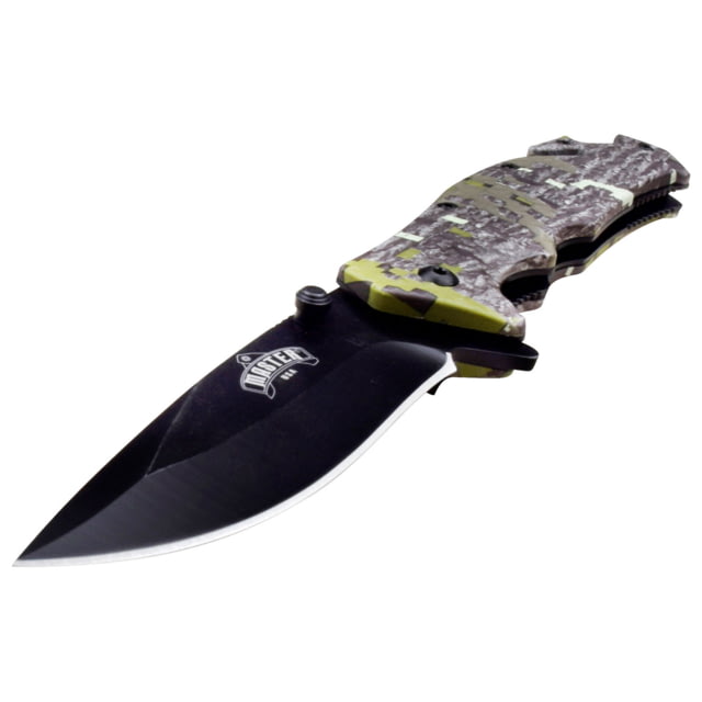 Master USA Drop Point Spring Assisted Knife 3.5 in 3Cr13 Stainless Steel Stainless Steel Digital Camo/Grey