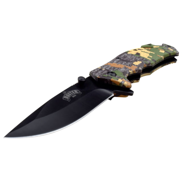 Master USA Drop Point Spring Assisted Knife 3.5 in 3Cr13 Stainless Steel Stainless Steel Digital Camo