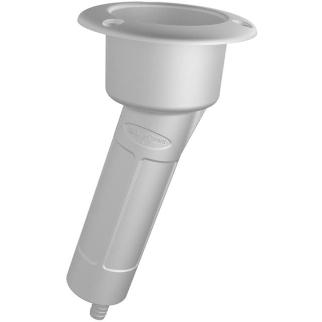 Mate Series Plastic 15 Rod & Cup Holder - Drain - Round Top - White