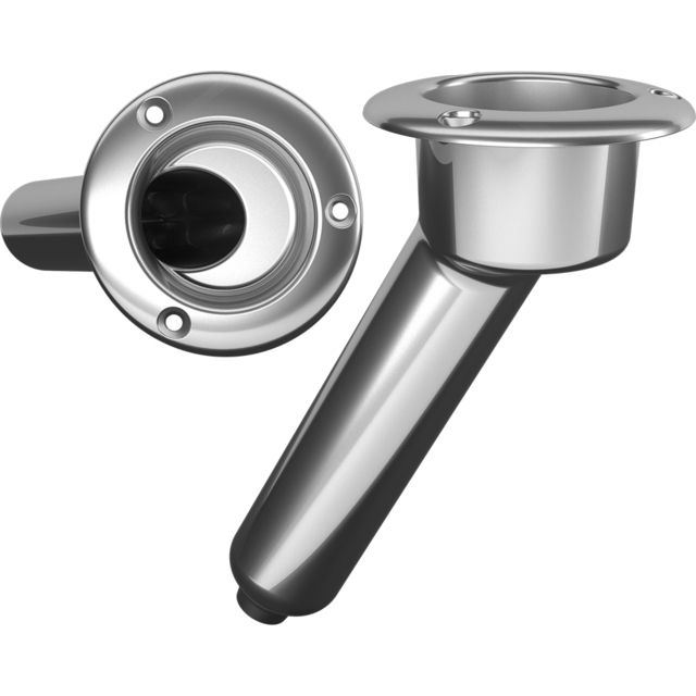 Mate Series Stainless Steel 30 Rod & Cup Holder - Drain - Round Top