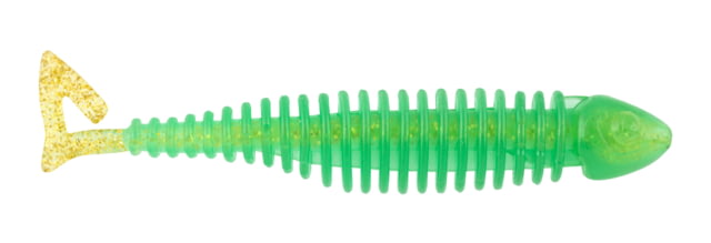 Matzuo Gaikotsu Ribbed Curl Tail 4" 8pk Emerald Shiner