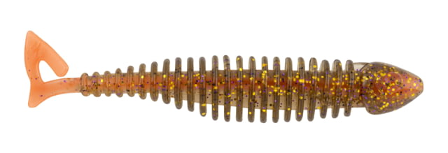 Matzuo Gaikotsu Ribbed Curl Tail 4" 8pk Fire Tail Worm
