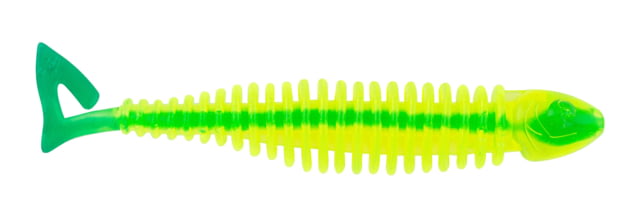 Matzuo Gaikotsu Ribbed Curl Tail 4in 8pk Green Machine