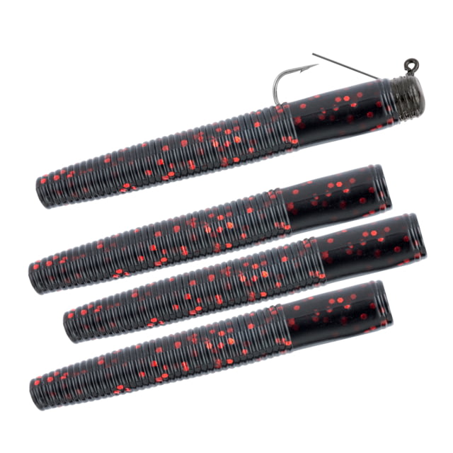 Matzuo Weedless Ned Rig Black/Red 1/8oz 4 Pack