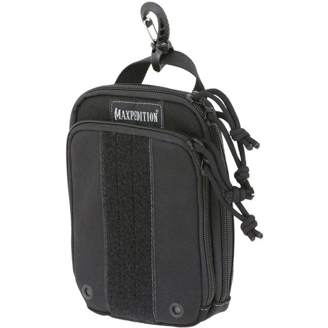 Maxpedition ZipHook Medium Pocket Organizer 5in x 1.75in x 7in Black Medium