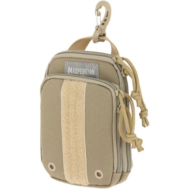 Maxpedition ZipHook Small Pocket Organizer 4.5in x 1.5in x 6.5in Khaki Small