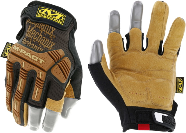 Mechanix Wear Mechanix Wear Leather M-Pact Fingerless Framer Gloves - Men's Brown Large
