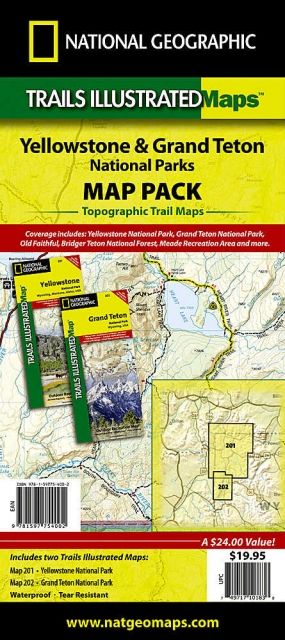 National Geographic Books Yellowstone/Grand Teton National Parks Map Pack