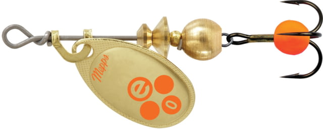 Mepps Aglia-e In-Line Spinner 1/12 oz Treble Hook w/Egg Gold Hot Orange BE0 GHO