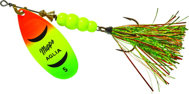 Mepps Aglia Flashabou In-Line Spinner 1/2 oz Hot Fire Tiger B5FT HFT-FT