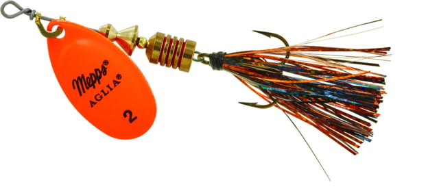 Mepps Aglia Flashabou In-Line Spinner 1/6 oz Hot Orange-Black/Orange B2FT HO-BO