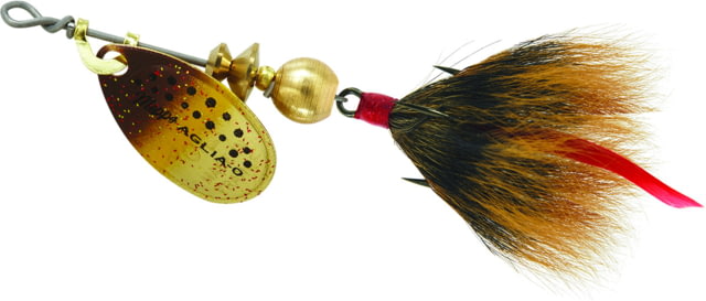 Mepps Aglia In-Line Spinner 1/12 oz Dressed Treble Hook Brown Trout Blade & Brown Tail B0ST BRT-BR
