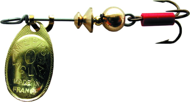 Mepps Aglia In-Line Spinner 1/12 oz Plain Treble Hook Gold Blade B0