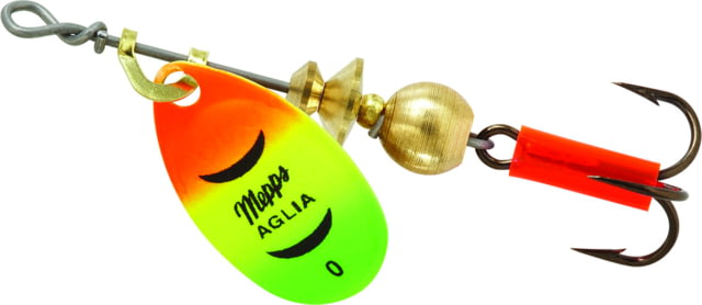 Mepps Aglia In-Line Spinner 1/12 oz Plain Treble Hook Hot Firetiger Blade B0 HFT
