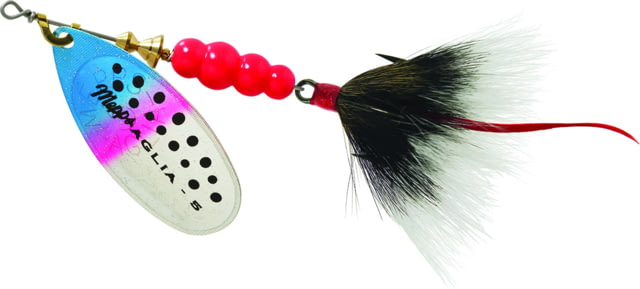 Mepps Aglia In-Line Spinner 1/2 oz Dressed Treble Hook Rainbow Trout Blade & Gray Tail B5ST RBT-G