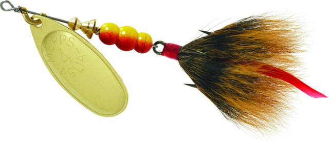 Mepps Aglia In-Line Spinner 1/3 oz Dressed Treble Hook Gold Blade & Brown Tail B4ST G-BR