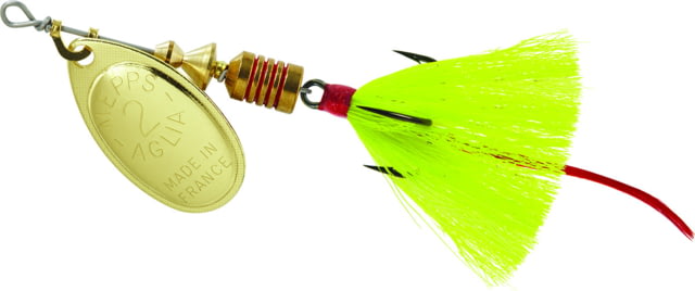 Mepps Aglia In-Line Spinner 1/6 oz Dressed Treble Hook Gold Blade & Yellow Tail B2ST G-Y