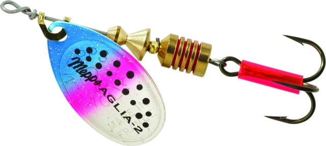 Mepps Aglia In-Line Spinner 1/6 oz Plain Treble Hook Rainbow Trout Blade B2 RBT