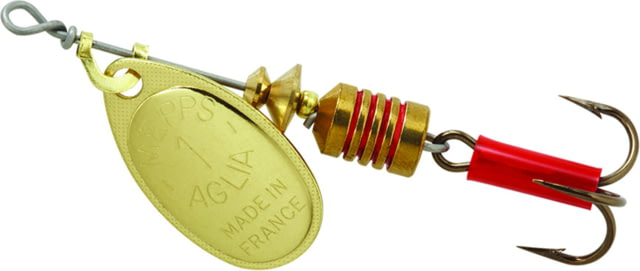 Mepps Aglia In-Line Spinner 1/8 oz Plain Treble Hook Gold Blade B1