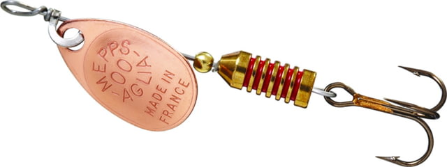 Mepps Aglia Ultra Lites In-Line Spinner 1/18 oz Single Hook Copper Blade B00