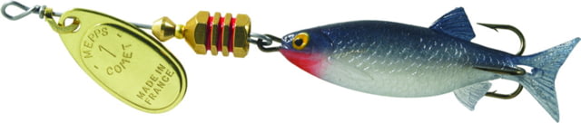 Mepps Comet Mino In-Line Spinner 1 7/8in 1/6 oz Gold Blade with Shad Mino Floating C1M
