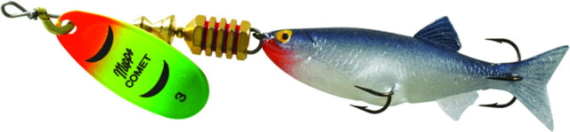 Mepps Comet Mino In-Line Spinner 2 1/2in 5/16 oz Hot Firetiger Blade with Shad Mino Floating C3M HFT