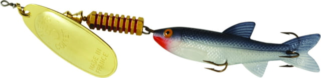 Mepps Comet Mino In-Line Spinner 4in 1/2 oz Gold Blade with Shad Mino Floating C5M