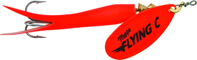 Mepps Flying C In-Line Spinner 4 3/4in 7/8 oz Treble Hook Hot Orange Blade & Sleeve FC78 HO-HO
