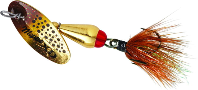 Mepps XD In-Line Spinner 1/6 oz Dressed Treble Gold Body with Brown Trout Blade XD2T G-BRT