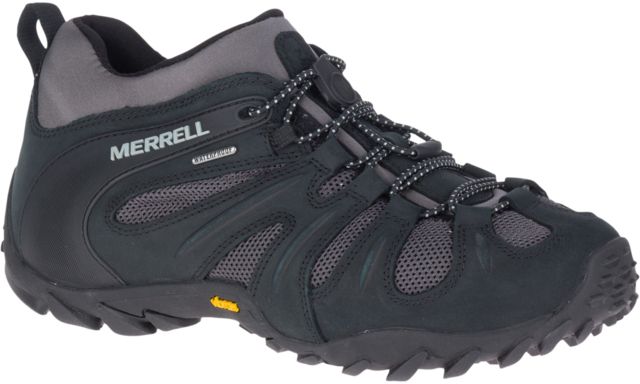 Merrell Cham 8 Stretch WP Hiking Shoes - Men's Black/Grey 9 US