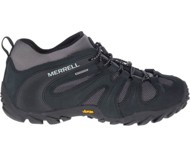 Merrell Chameleon 8 Stretch Waterproof Hiking Shoes - Men's Black/Grey 12