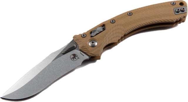 Microtech Amphibian Ram Lok STW STD Fluted 3.875in Folding Knife Tan