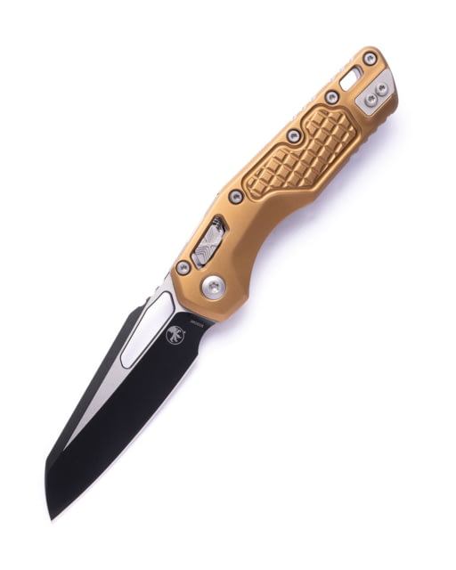 Microtech MSI S/E Standard Aluminum Frag 3.88in Folding Knife Manual Folder Tan/Black