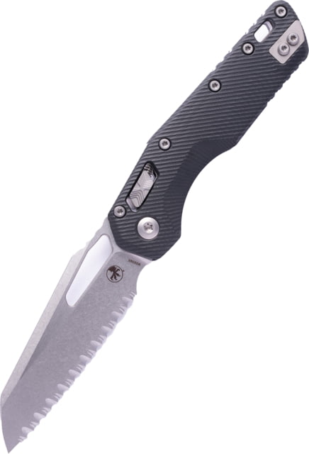Microtech Microtech MSI S/E Stonewash Full Serrate Fluted G-10 3.88in Folding Knife Black