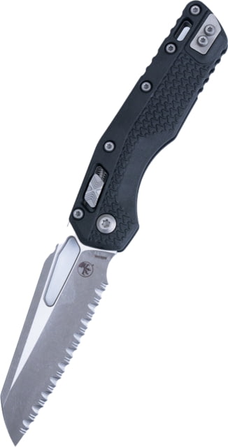 Microtech Microtech MSI S/E Tri-Grip Injection Molded Apocalyptic Full Serrate 3.88in Folding Knife Black