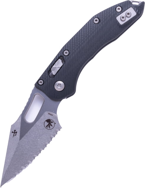 Microtech Microtech Stitch S/E Ram - Lok Frag G-10 Full Serrate 3.71in Folding Knife Black