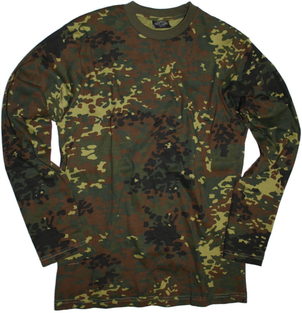 MIL-TEC Long Sleeve T-Shirt - Men's Flecktarn Camo Extra Large