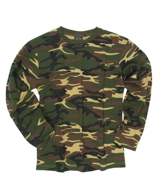 MIL-TEC Long Sleeve T-Shirt - Men's Woodland Camo Extra Large