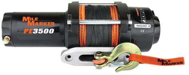 Mile Marker PE3.5 ATV/UTV Winch with Synthetic Rope 3.500 lb Capacity