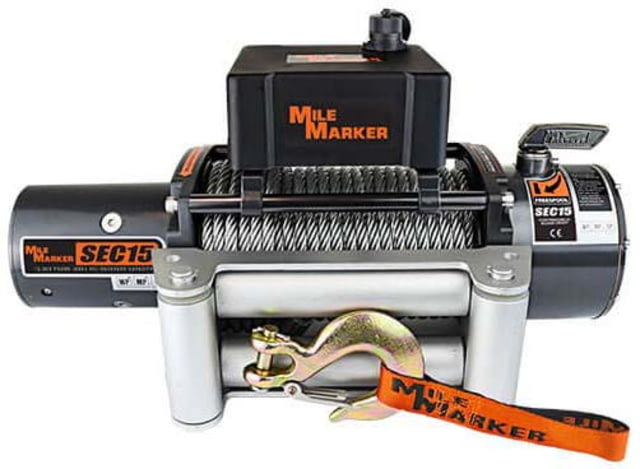 Mile Marker SEC15 Truck/SUV Winch with Strap 15.000 lb Capacity