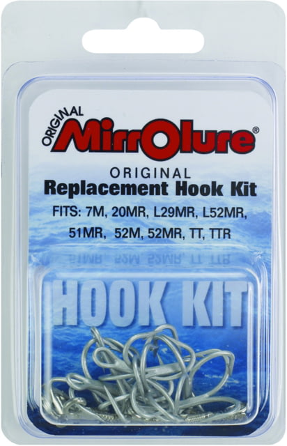 Mirrolure Replacement Hook Kit Barbed Treble Perma Steel Size 2