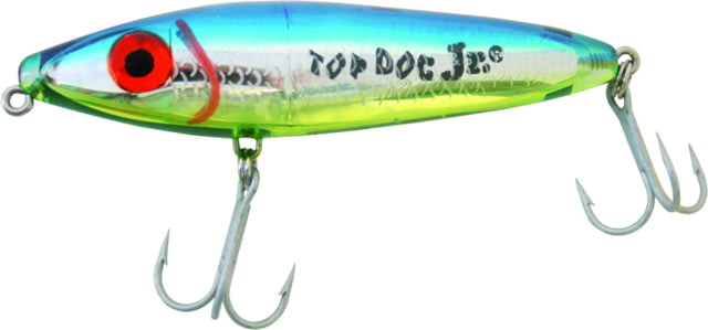Mirrolure Top Dog Jr. Rattling Surface Walker 4" 3/4 oz Blue Back/Translucent Chartreuse Belly/Silver Scale