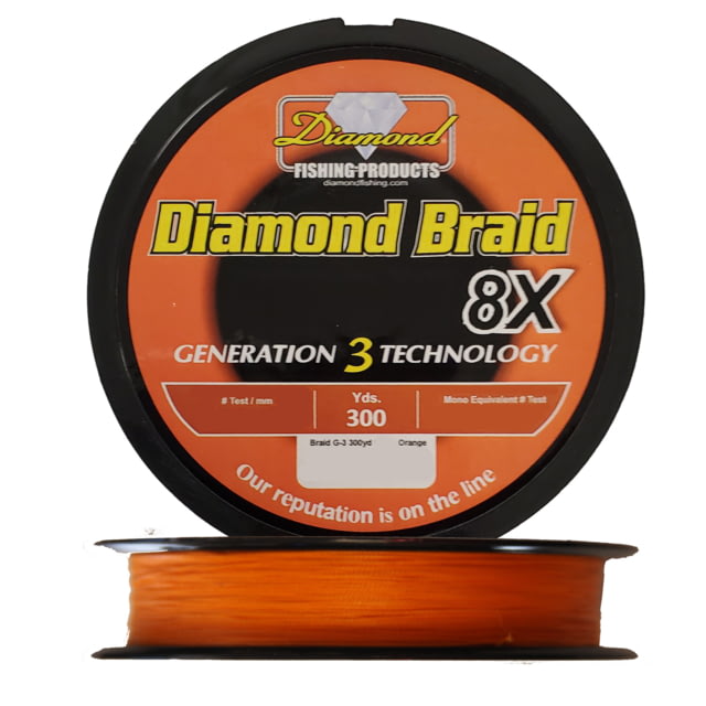 Momoi Diamond Braid Generation III 8X 300yds 15lb Orange