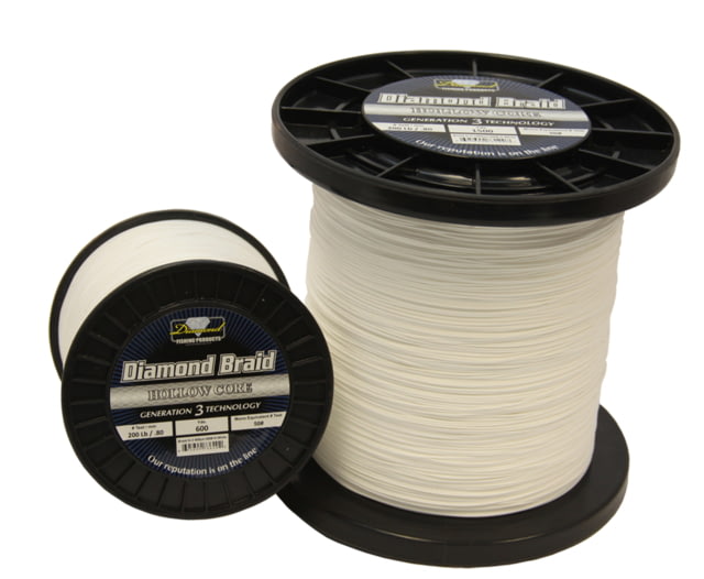 Momoi Diamond Braid Generation III Hollow Core 100lb 1500yd White